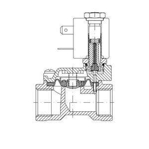 Acl S.r.l. Vanne solénoïde 1/2 pouce AC 230 V pour le contrôle de l'eau dans les applications à température normale - Product Image 2