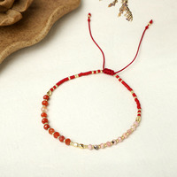 KKBEAD Bracelet réglable en pierre naturelle perlée faite à la main Bijoux Miyuki Bracelet minimaliste pour femmes