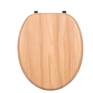 New Universal Heavy Duty <strong>Toilet</strong> <strong>Seat</strong> Wooden with Chrome Hinge <strong>Pine</strong> Effect Soft Close Anti-Bacterial for Bathroom - Product Image 4