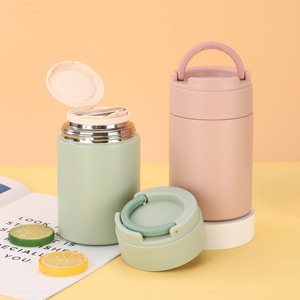 Taza para estofado de acero inoxidable 316 al por mayor, contenedor de sopa para mantener alimentos frescos, taza con cuchara, soporte para teléfono móvil para desayuno - Product Image 5