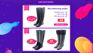 Piccadilly-<span class=keywords><strong>Botas</strong></span> antideslizantes <span class=keywords><strong>de</strong></span> felpa para mujer, calzado corto estilo chelsea, botines para la <span class=keywords><strong>lluvia</strong></span> - Product Image 5