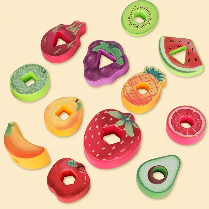 fruit threading game kids Educational Toys fruit toy