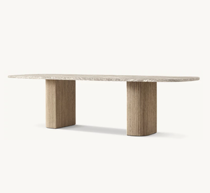 Sassanid OEM thiết kế hiện đại Sồi Mỹ Tây Ban Nha emperador đá cẩm thạch handcraftedmulholland đá hình chữ nhật bàn ăn - Product Image 3