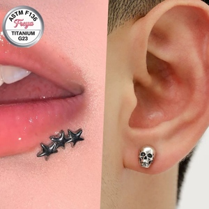 Freya Industrial - Anillos para Labios con Rosca Interna, Titanio ASTM F136, Bases Planas, Labret, Piercings para Labios y Orejas, Joyería Corporal - Product Image 4