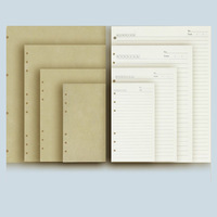 Nouveaux carnets à spirale classiques à 20/26/30 trous, feuilles de papier de rechange pour reliure à spirale, papeterie A4 A5 B5, 60 feuilles/sac