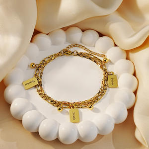 Dropshipping 316L ชุบทอง18K กำไลข้อมือสเตนเลสสตีลตัวเลขโรมันขนาดเล็กดีไซน์รูปผีเสื้อทรงสี่เหลี่ยมขนาดเล็กเหมาะกับชายและหญิง - Product Image 5