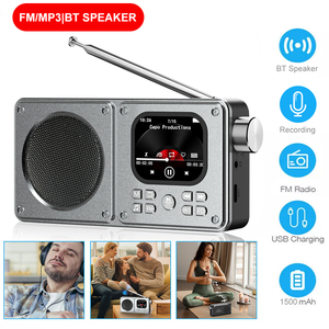 Máy nghe nhạc <span class=keywords><strong>MP3</strong></span> với FM Đài phát thanh BT Loa di động đa phương tiện Máy nghe nhạc kỹ thuật số Mini Túi tai nghe stereo thiết kế FM Đài phát thanh di động - Product Image 2