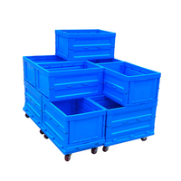 Caisse en plastique transparente pliable pour la livraison et le stockage de nourriture, en HDPE et PP recyclables, avec couvercle, vente en gros sur mesure