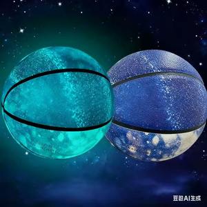 Ballon de basket lumineux fluorescent qui brille dans le noir, cadeau d'anniversaire, ballon de rue hygroscopique luminescent - Product Image 5
