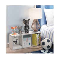 Estantería de madera para el hogar blanca popular abierta de 3 capas