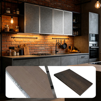 Panneau composite sandwich en aluminium alvéolaire résistant à l'usure pour porte de meuble de réception commerciale