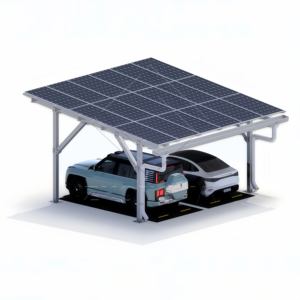 Structure de support de carport solaire en acier à double rangée personnalisée avec système de <span class=keywords><strong>gouttière</strong></span> intégré, certifiée CE, garantie 10 ans, résistance au vent fort - Product Image 5
