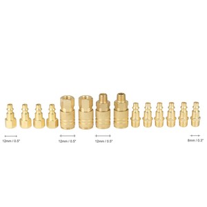 Copper Quick Connector 1/4 NPT 14-Piece Set Pneumatic Tool Accessories - Product Image 5