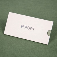 Étui en papier écologique imprimé avec fenêtre découpée, logo personnalisé, porte-carte cadeau VIP en papier