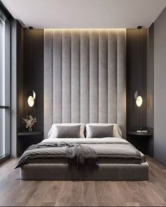 Testiere per <span class=keywords><strong>Letto</strong></span> Nuove di Lusso, Stile Moderno Semplice, per Camera da <span class=keywords><strong>Letto</strong></span> Matrimoniale, Matrimoni, Rivestimento in Tessuto Morbido, Legno - Product Image 5