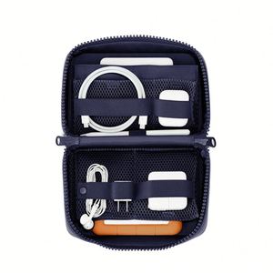 Portable Large Capacity Lightweight Neoprene Travel Cable Organizer Bag Zipper Closure Electronic Accessories Carry Case Pouch - Product Image 1