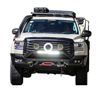 Pare-buffle avant en acier noir mat de luxe avec plaque de protection pour GWM Cannon Alpha