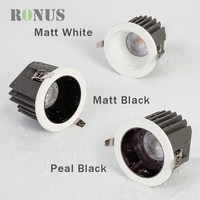 Plafonnier LED IP65 7W COB pour salle de bain, spot encastré 12W, downlight étanche