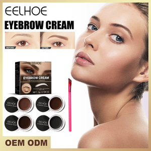 Crema Natural de Secado Rápido y Suave, Crema Potenciadora de Cejas a Prueba de Manchas, Resistente al Sudor, Gel de Pomada para Cejas con Cepillo - Product Image 2