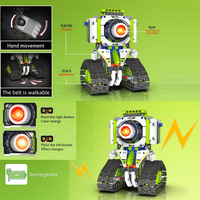 Ausma 5 en 1 STEM, Robot Programable por Control Remoto, Bloques de Construcción de Plástico ABS, 40 Piezas, Juego de Juguetes de Modelos de Robots con Control Remoto por Aplicación, Iluminación
