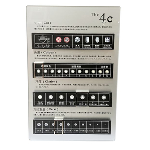 Bảng Quảng Cáo Acrylic Với Giá Đỡ Thở Dài Cho Công Cụ Tiếp Thị Phân Loại Cắt Kim Cương Lỏng 4C - Product Image 2