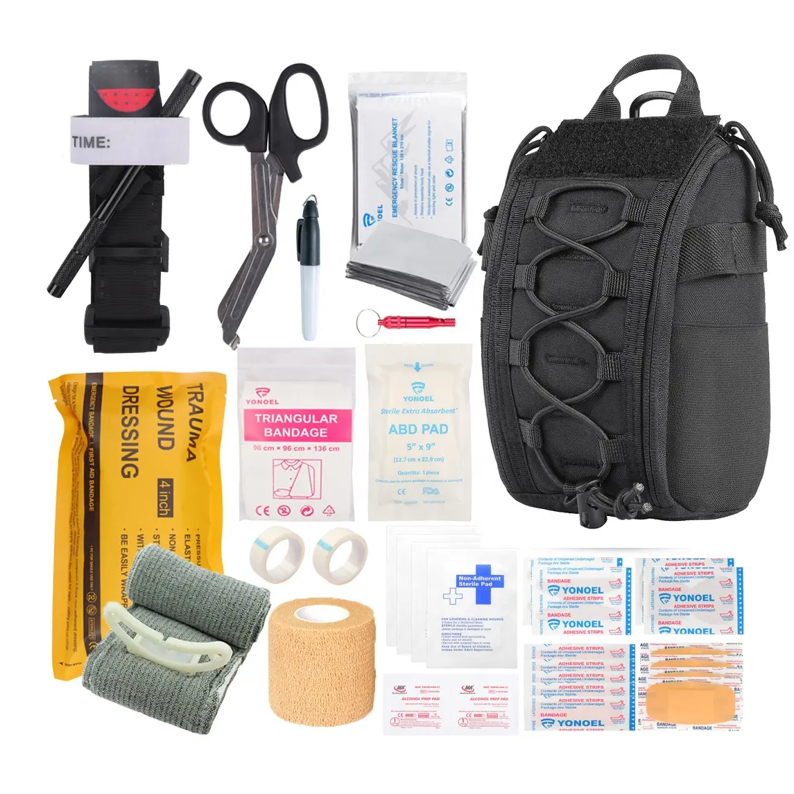 Factory Selling Emergency IFAK First Aid Kit Custom OEM ODM Molle Pouch Trauma Tactical First Aid Kit With Tourniquet