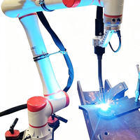Robot collaboratif de soudage à 6 axes, bras robotisé, charge utile de 5 à 10 kg, portée de 1500 mm, moteur PLC, protection IP54, précision de soudage de ±0,02 mm