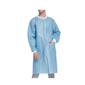 Pas cher Non-stérile SMS jetable blouse de laboratoire Médical non tissé Blouse d'isolement GB18401-2010 Classe <span class=keywords><strong>B</strong></span> - Product Image 4