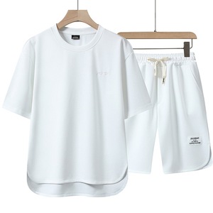 Tuta Casual moda estiva a maniche corte traspirante ad asciugatura rapida <span class=keywords><strong>vestiti</strong></span> con motivo stampato tuta da ginnastica da uomo - Product Image 3