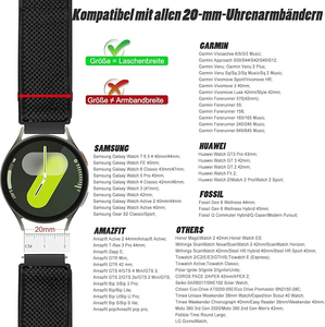 Correas de reloj de 20 mm para <span class=keywords><strong>Garmin</strong></span> Forerunner 55/158/165/245/645/570 (42 mm)/<span class=keywords><strong>Garmin</strong></span> Vivoactive 6/Vivoactive 5/3/3 Music - Product Image 2