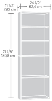 Combohome Bibliothèque à 5 Étagères, Étagère à Livres Personnalisée, Étagère à Livres PersonnaliséeB, Bibliothèque en Bois Blanc