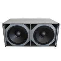 RIY YM218 Subwoofer professionnel double 18 pouces pour DJ avec fonction radio, enceinte en contreplaqué/MDF