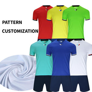 批发定制男装足球服儿童青少年足球训练制服套装短袖短裤套装 - Product Image 4