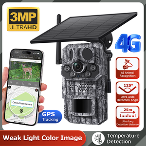Caméra de surveillance solaire 4G HC808 avec suivi GPS, 3MP <span class=keywords><strong>Super</strong></span> HD, détection de mouvement PIR IA, étanche IP66, vision nocturne à large portée et stockage sur le cloud - Product Image 1