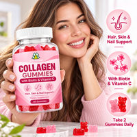 Marine Collagen Gummies with Biotin and Vitamin C Adult Dietary Supplement 60 Count Hair Skin Nail Support