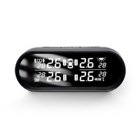 Système de surveillance de la pression des pneus TPMS pour voiture, alimenté par énergie solaire, avec capteur interne, alarme de sécurité automatique, avertissement de pression et de température des pneus
