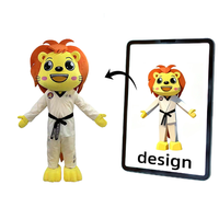 Costume de mascotte de football gonflable professionnel en EVA pour personnages de films et de séries télévisées, design tigre, adulte unisexe, service OEM