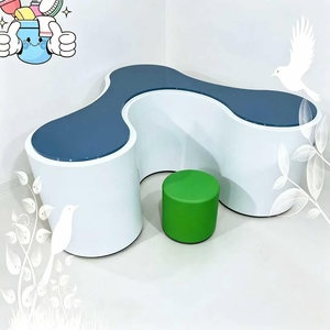 Mesa de exhibición redonda luminosa con pintura comercial para panadería, cabina de flujo personalizada para tienda de ropa, vitrina de exhibición - Product Image 3