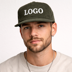 Wholesale High Quality Vintage Dad Hat Custom Logo 6 Panel Corduroy Blank Sport Baseball <b>Cap</b> for <b>Men</b> Women <b>Flat</b> Brim - Product Image 6