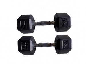 Haltères hexagonaux en caoutchouc noir Mairun de haute qualité MR-goods, en fonte, 2,5 kg à 70 kg, logo personnalisé disponible, durables, pour la relaxation musculaire - Product Image 2