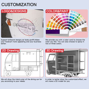 Belyoo <span class=keywords><strong>Tricycle</strong></span> électrique Tuk Tuk Ape Piaggio Chariot de nourriture Mobile Mini Hot Dog Chariot de café Camion de crème glacée Camion de restauration rapide à vendre - Product Image 6