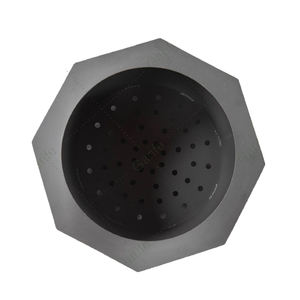 Foyer extérieur en fer rustique octogonal durable avec couvercle de protection et ventilation - Product Image 3