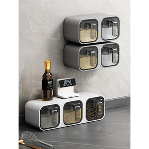 Tarro de especias apilable de pared Chaozhou con tapa abatible hermética para cocina, tamaño M, para conservación de frescura - Product Image 5