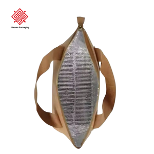 Baoren Classic School Kids Sac à lunch isolé avec fermeture à glissière Papier kraft étanche de petite taille pour les étudiants - Product Image 4