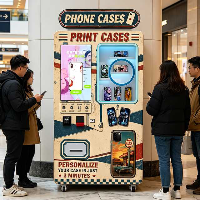 Self Service Kiosk Mobile Phone Case Printing Vending Machine Phone Case Vending Machine Credit QR Cash for Shopping Center