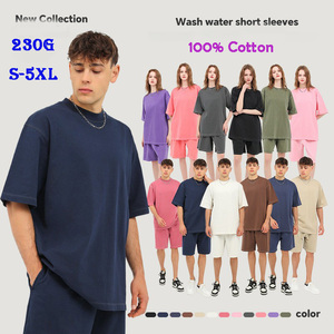 T-shirts personnalisés vintage de haute qualité, 230 grammes, effet délavé, 100% coton, taille grande, lavables, pour hommes - Product Image 1