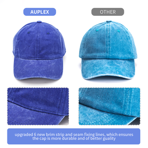 Vintage Washed Cotton Baseball Cap, High Quality Unisex Outdoor Sun Hat, Multi-Color & Customizable