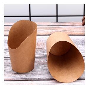 Support d'emballage personnalisé pour frites en cône, avec logo imprimé, jetable, économique, 12oz 16oz, pour frites de restauration rapide, gobelet en papier - Product Image 2