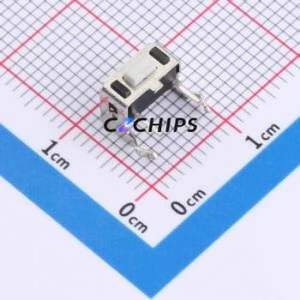 TC-1101V-C-A-W Tactile Switch Through hole Component (THT) Switch Single Pole Single Throw Rectangle Button 2.6N Through Hole - Product Image 1