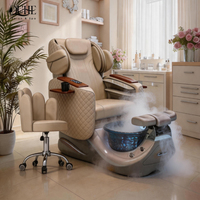 Fauteuil de massage électrique de luxe moderne pour soins des ongles, manucure et pédicure, avec fonction de drainage et brumisation